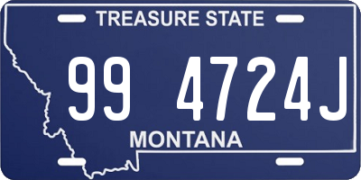 MT license plate 994724J