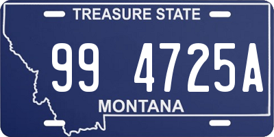 MT license plate 994725A