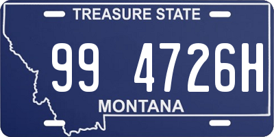 MT license plate 994726H