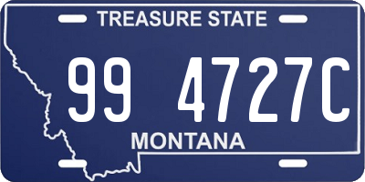 MT license plate 994727C