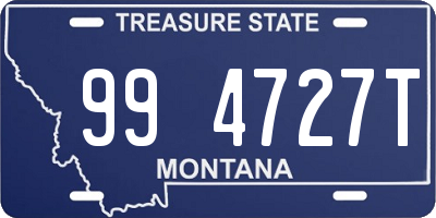 MT license plate 994727T