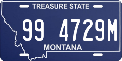 MT license plate 994729M