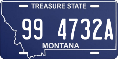 MT license plate 994732A