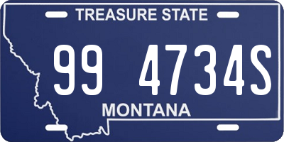 MT license plate 994734S