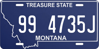 MT license plate 994735J