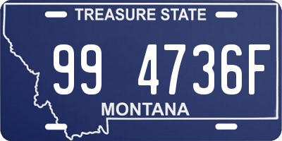 MT license plate 994736F