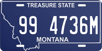 MT license plate 994736M