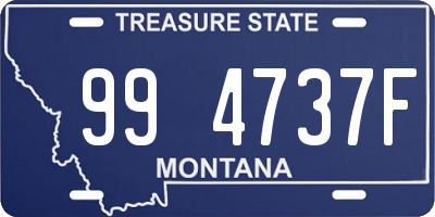 MT license plate 994737F