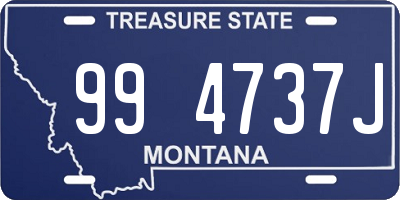 MT license plate 994737J