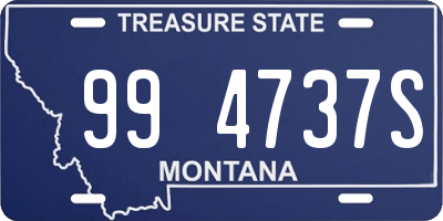 MT license plate 994737S