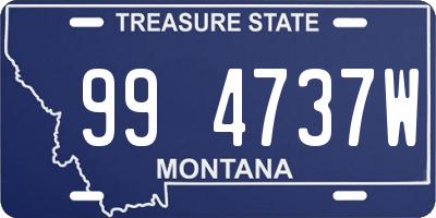 MT license plate 994737W