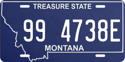 MT license plate 994738E