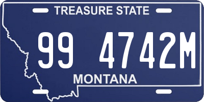 MT license plate 994742M