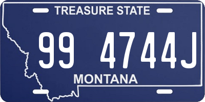 MT license plate 994744J