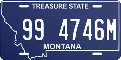 MT license plate 994746M