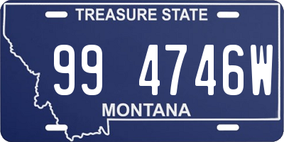 MT license plate 994746W