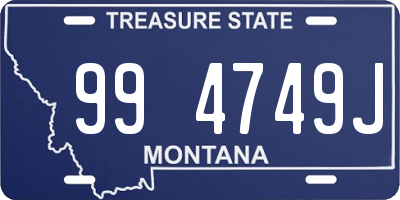 MT license plate 994749J