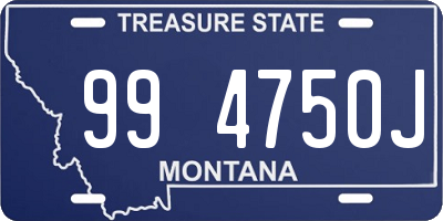 MT license plate 994750J