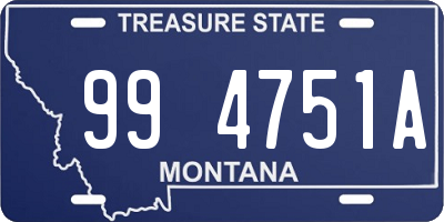 MT license plate 994751A