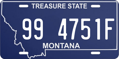 MT license plate 994751F