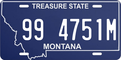 MT license plate 994751M