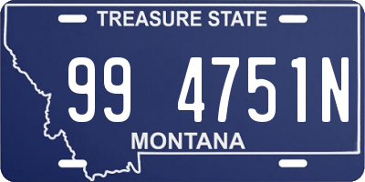 MT license plate 994751N