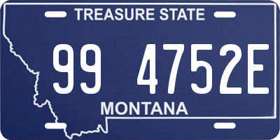 MT license plate 994752E