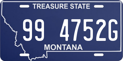 MT license plate 994752G