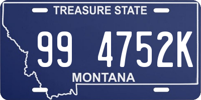 MT license plate 994752K