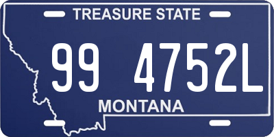 MT license plate 994752L