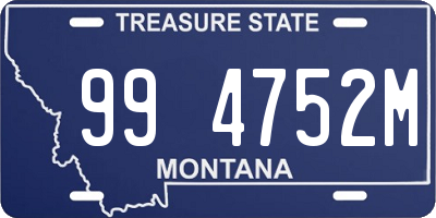 MT license plate 994752M