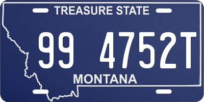 MT license plate 994752T