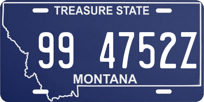 MT license plate 994752Z