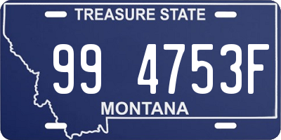 MT license plate 994753F