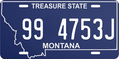 MT license plate 994753J