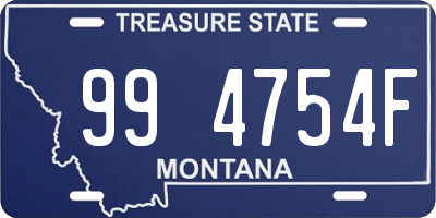 MT license plate 994754F