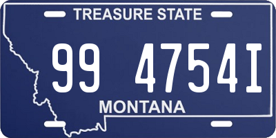 MT license plate 994754I