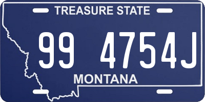 MT license plate 994754J