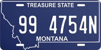 MT license plate 994754N