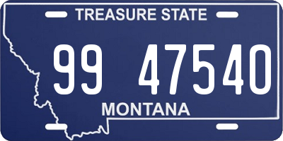 MT license plate 994754O