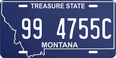 MT license plate 994755C