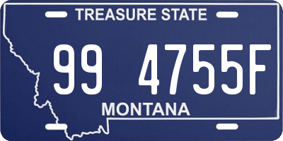 MT license plate 994755F