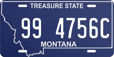 MT license plate 994756C