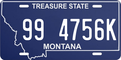 MT license plate 994756K