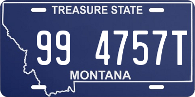 MT license plate 994757T