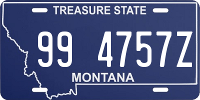 MT license plate 994757Z