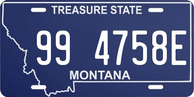 MT license plate 994758E