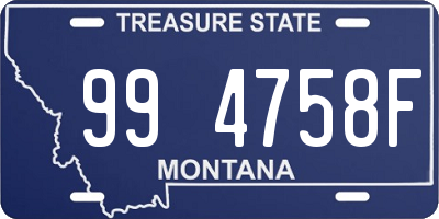 MT license plate 994758F