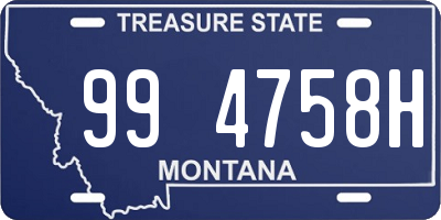 MT license plate 994758H