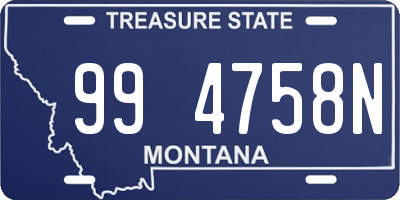 MT license plate 994758N